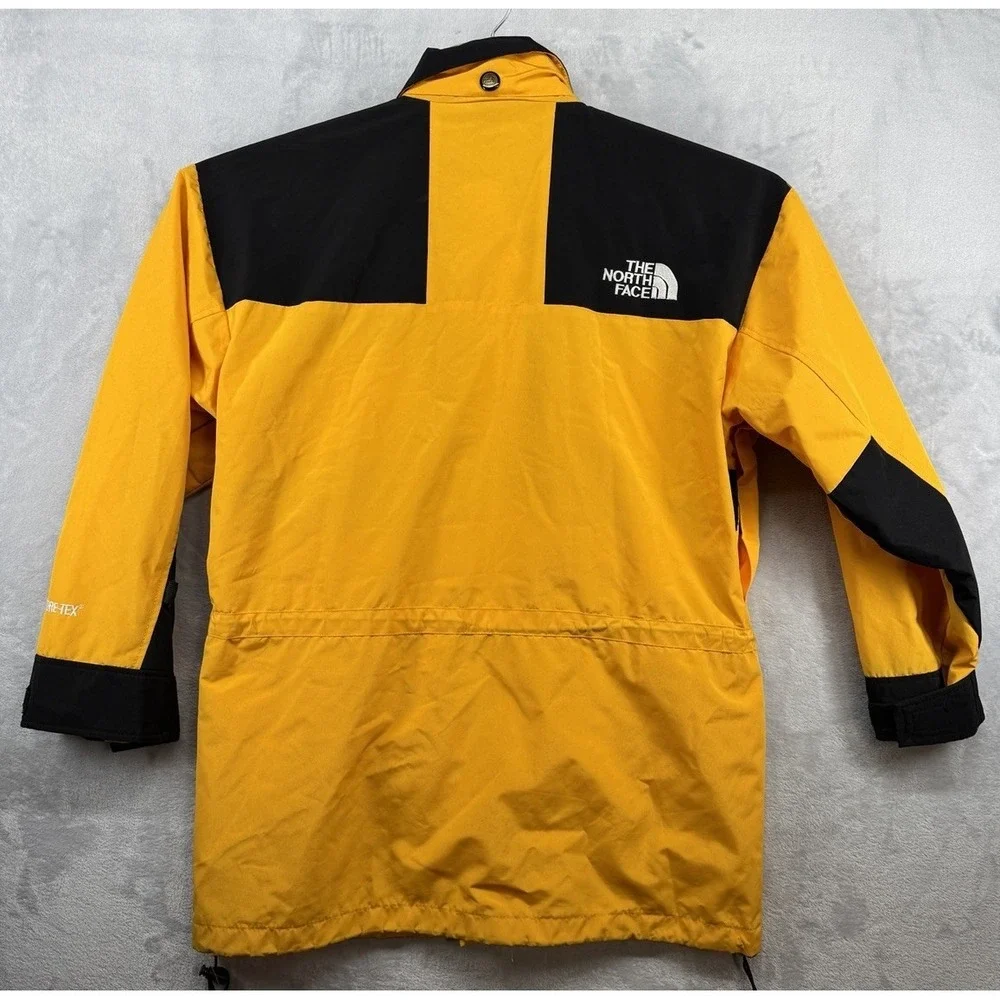 North Face Gore-Tex‎ Jacket Yellow Vintage TNF Men's Size Small NO HOOD READ
